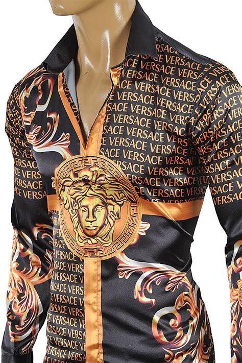 oversized versace shirt dress|Versace style shirts for men.